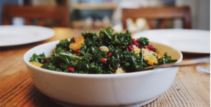 Kale and pomegranate salad