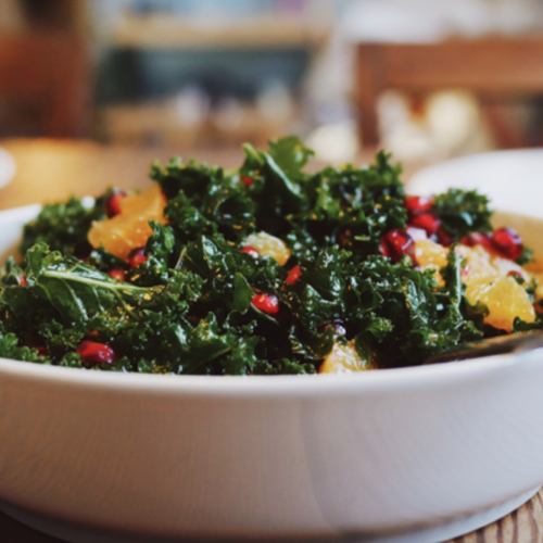 Kale and pomegranate salad